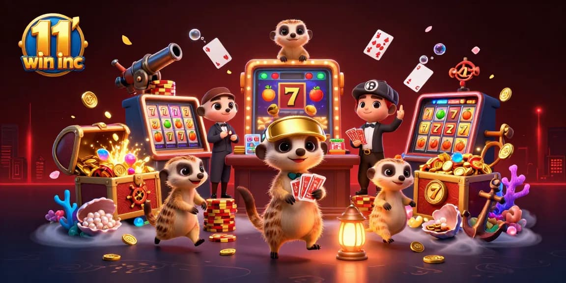 Win big with 11 win inc as lovable meerkats run a vibrant casino in an exciting underwater world.