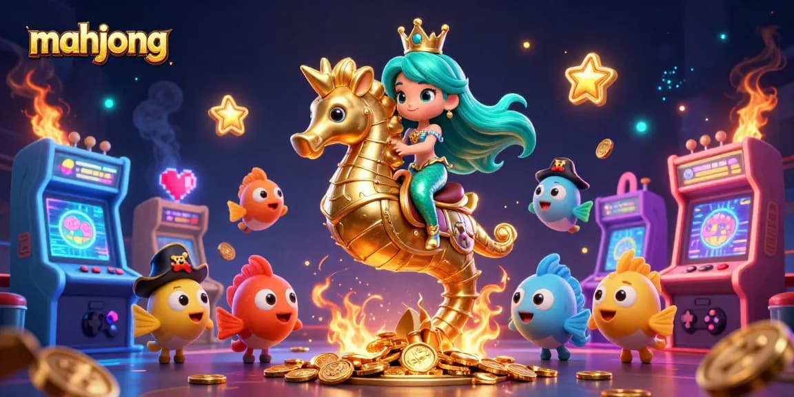 Experience mahjong excitement with immersive characters and vibrant casino graphics.