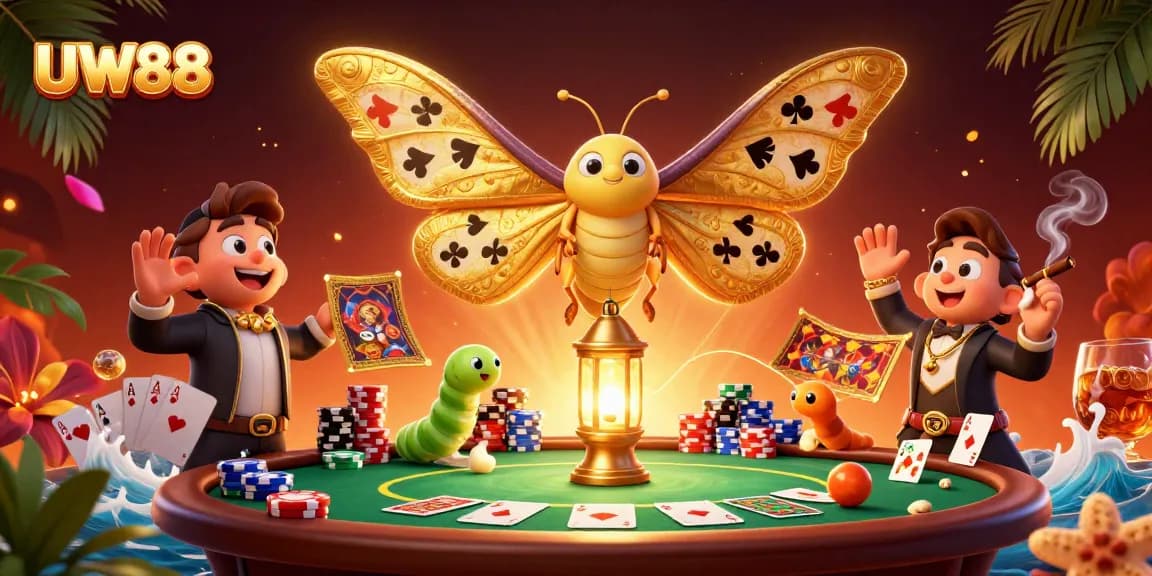 Enjoy thrilling gameplay at UW88 as vibrant casino scenes unfold with poker elements and dazzling graphics.