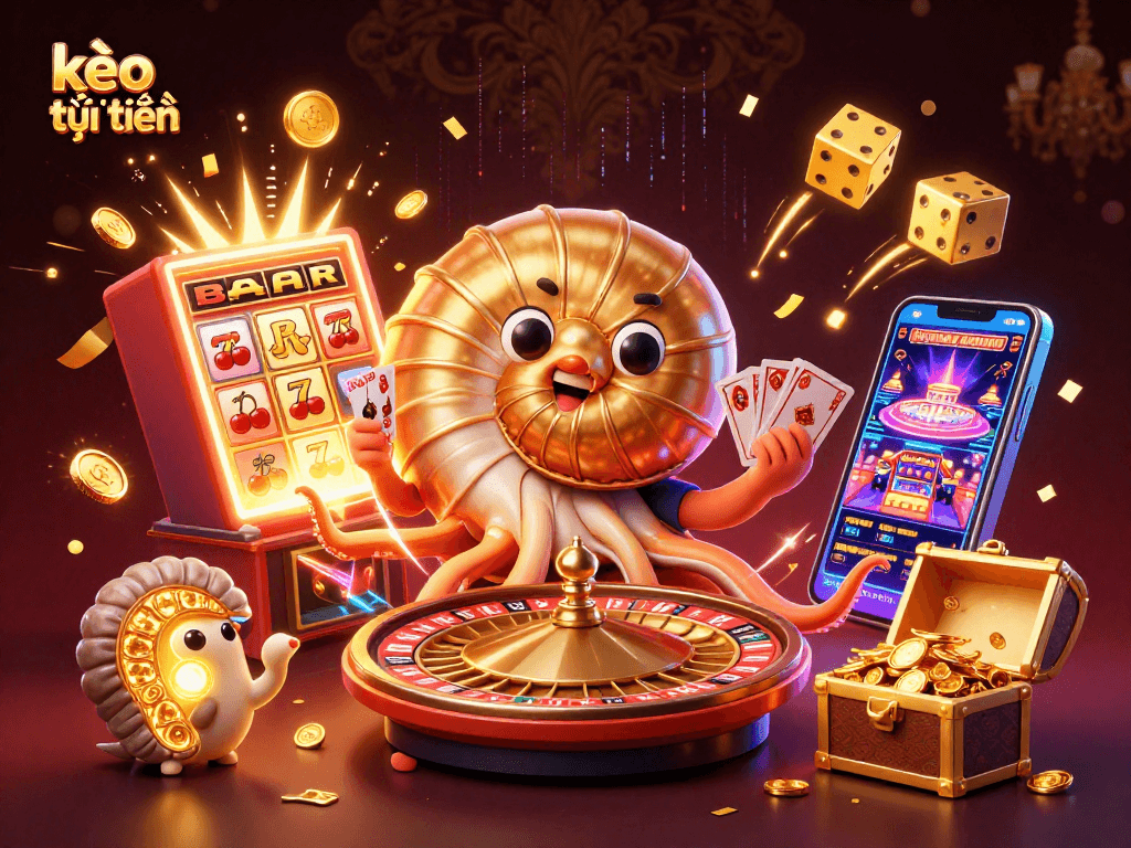 Experience kèo trực tuyến with a rich visual of captivating casino elements and characters.