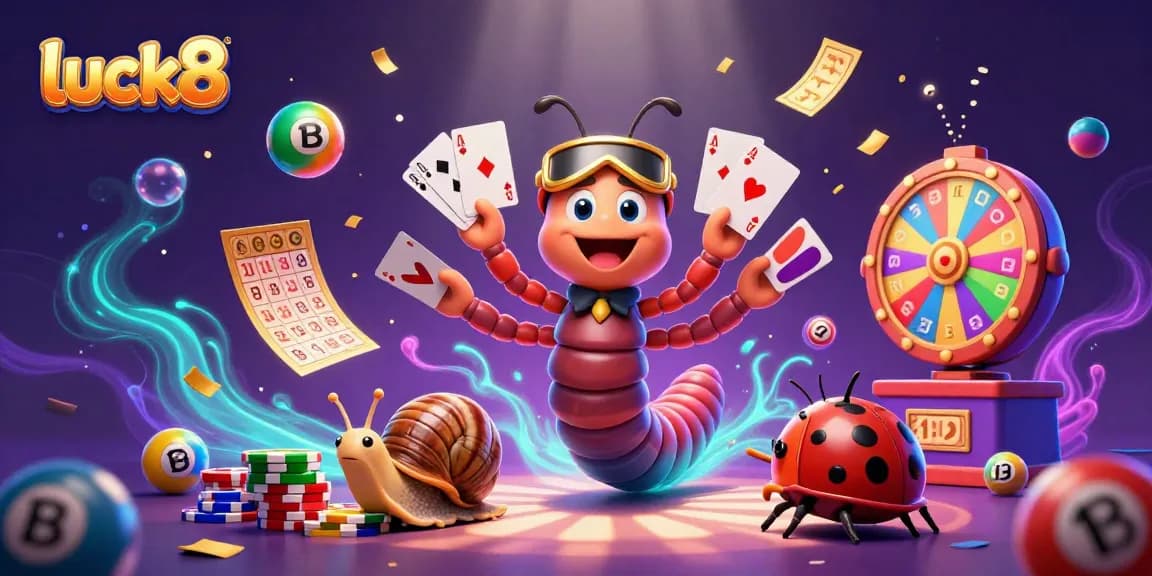 Experience winning excitement at luck8 with captivating gaming characters and vibrant casino elements.