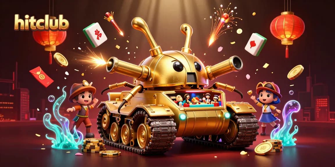 Hitclub players enjoy an interactive 3D casino adventure with vibrant golden elements and dynamic gameplay.