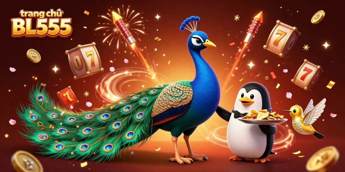 Experience exciting gameplay at trang chủ BL555 with a vibrant casino scene featuring lucky charms and dynamic elements.