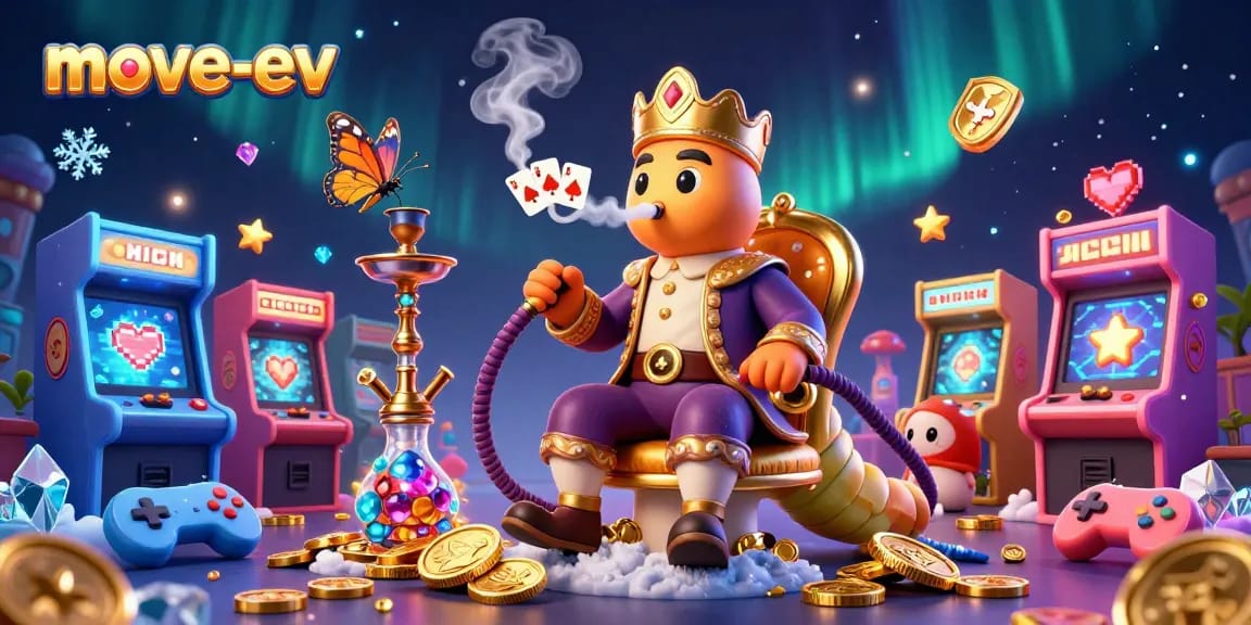 Experience thrilling poker action in a vibrant move-ev-themed casino illustration with dynamic game elements.