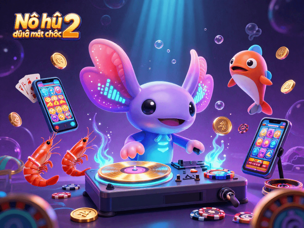 Nổ hũ đường mạt chược 2 showcases an exciting underwater casino scene with vibrant characters engaging in dynamic gaming.