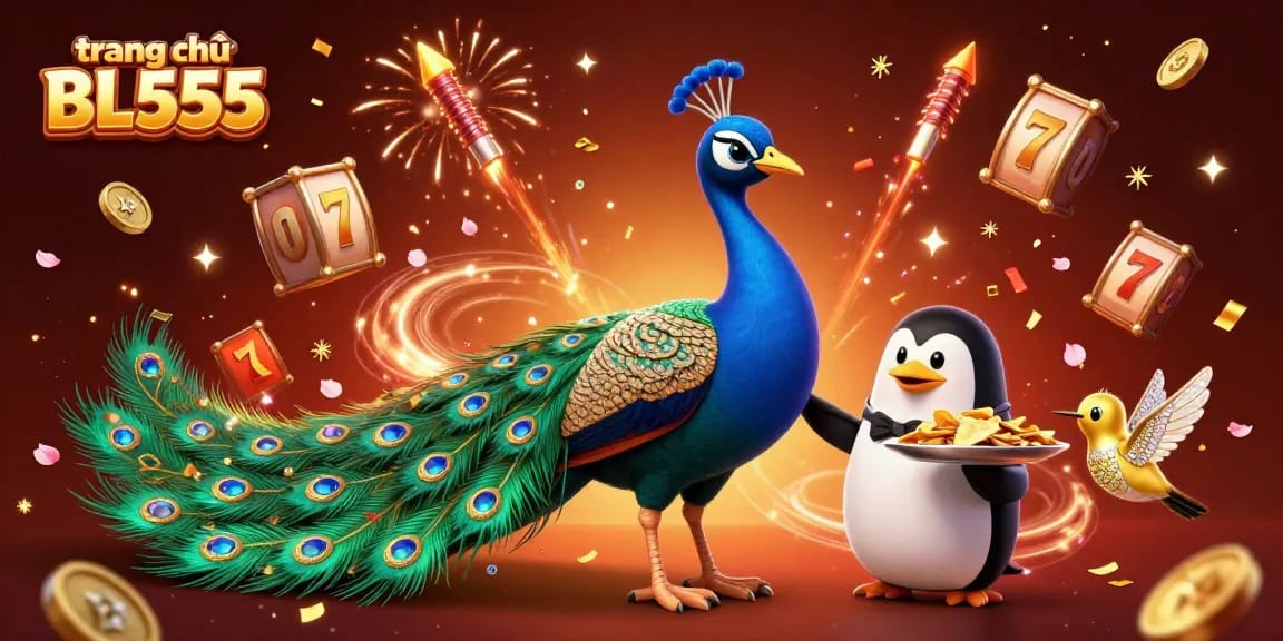 Experience exciting gameplay at trang chủ BL555 with a vibrant casino scene featuring lucky charms and dynamic elements.