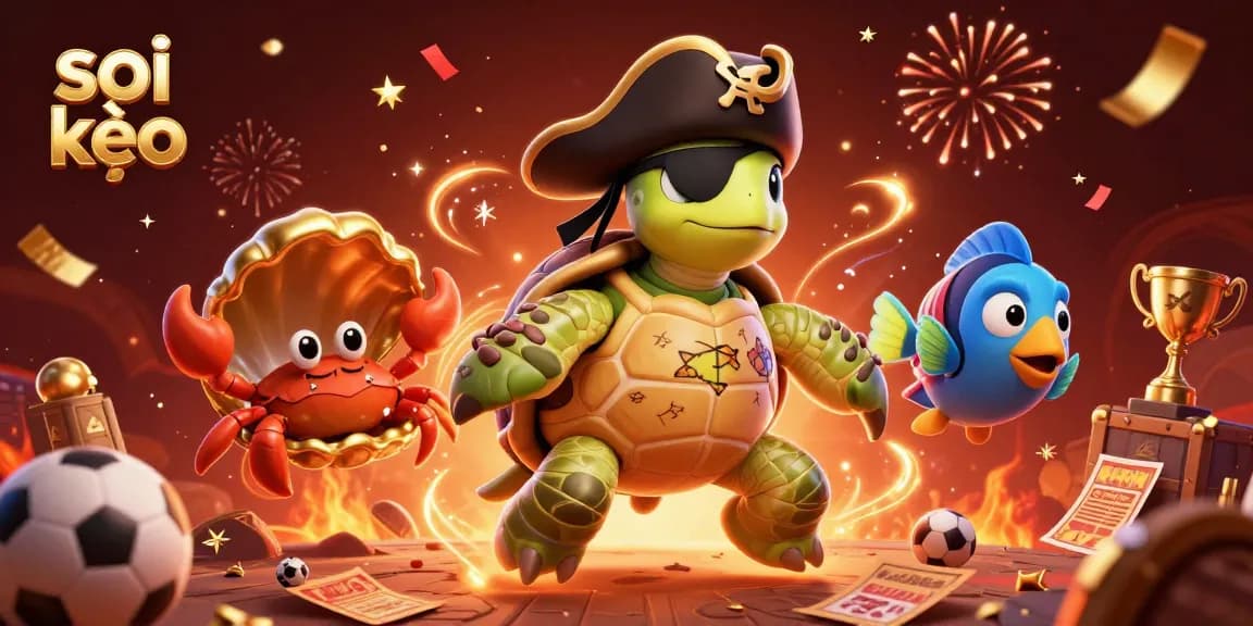 Engage in thrilling soi kèo sports betting action with vibrant 3D characters and dynamic gambling elements.
