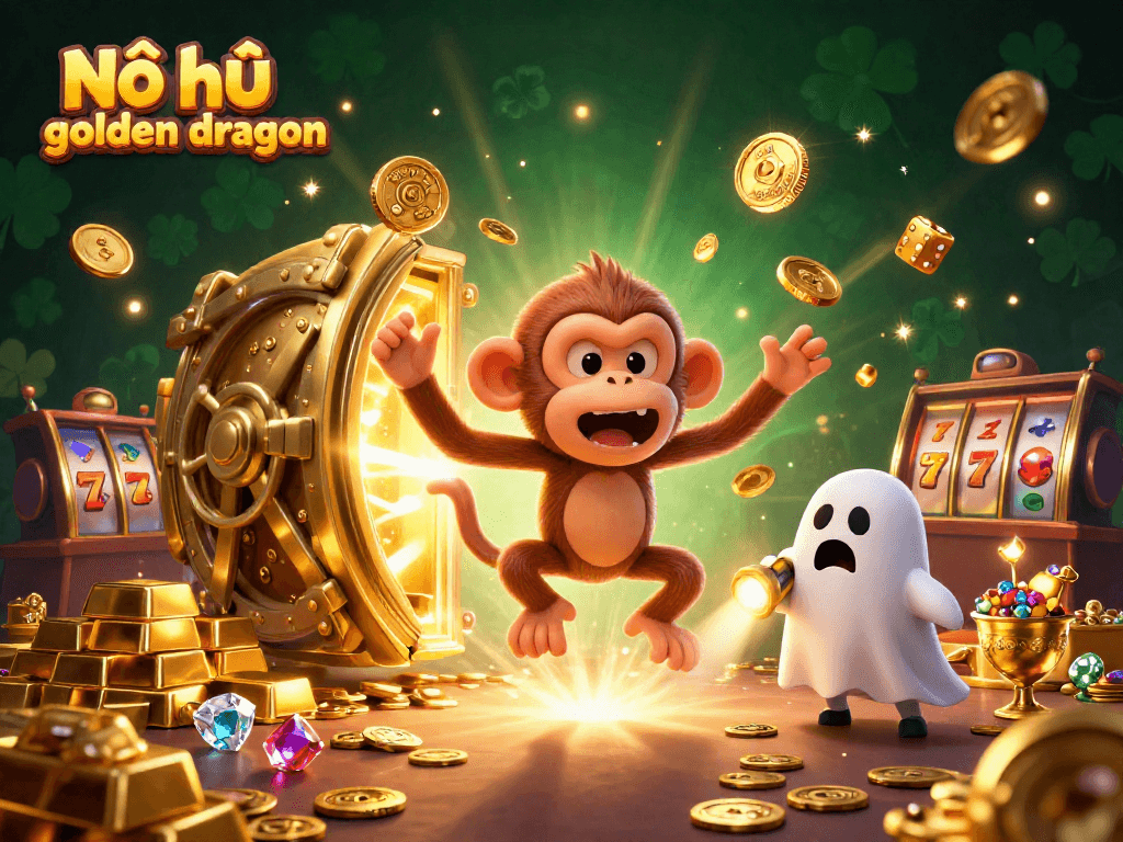 Experience the excitement of Nổ hũ golden dragon with engaging characters and dazzling casino elements.