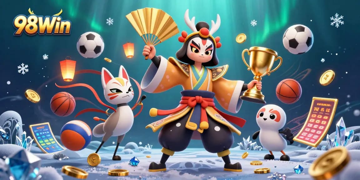 Experience exciting gameplay at 98Win with vibrant casino elements and dynamic characters.