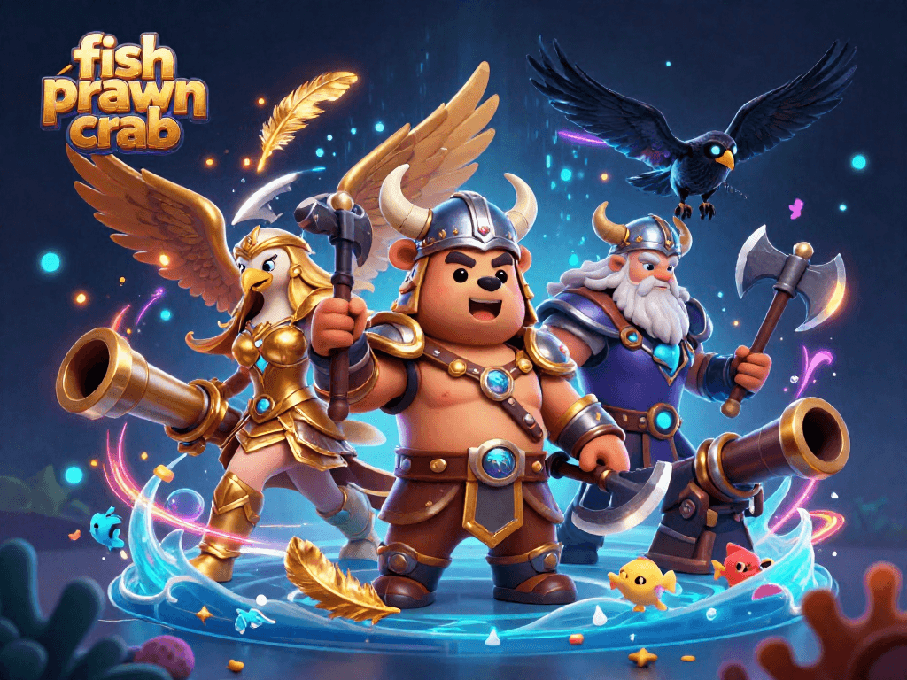 Engage in the fish game action with vibrant characters and underwater elements in a stunning 3D casino scene.