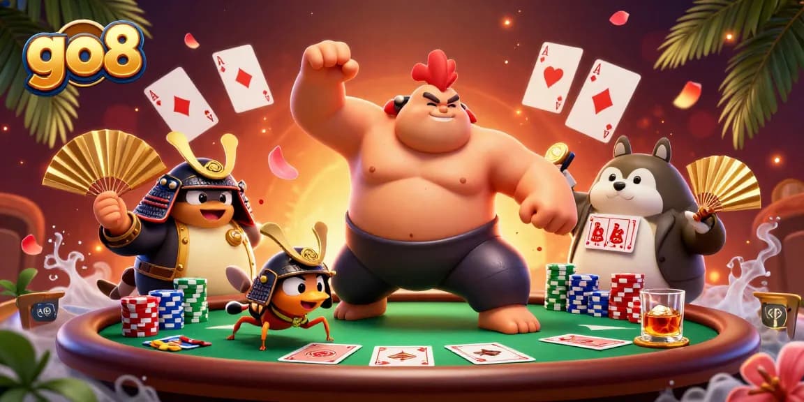 Experience the thrill of go8 with epic poker battles featuring a powerful sumo rooster!
