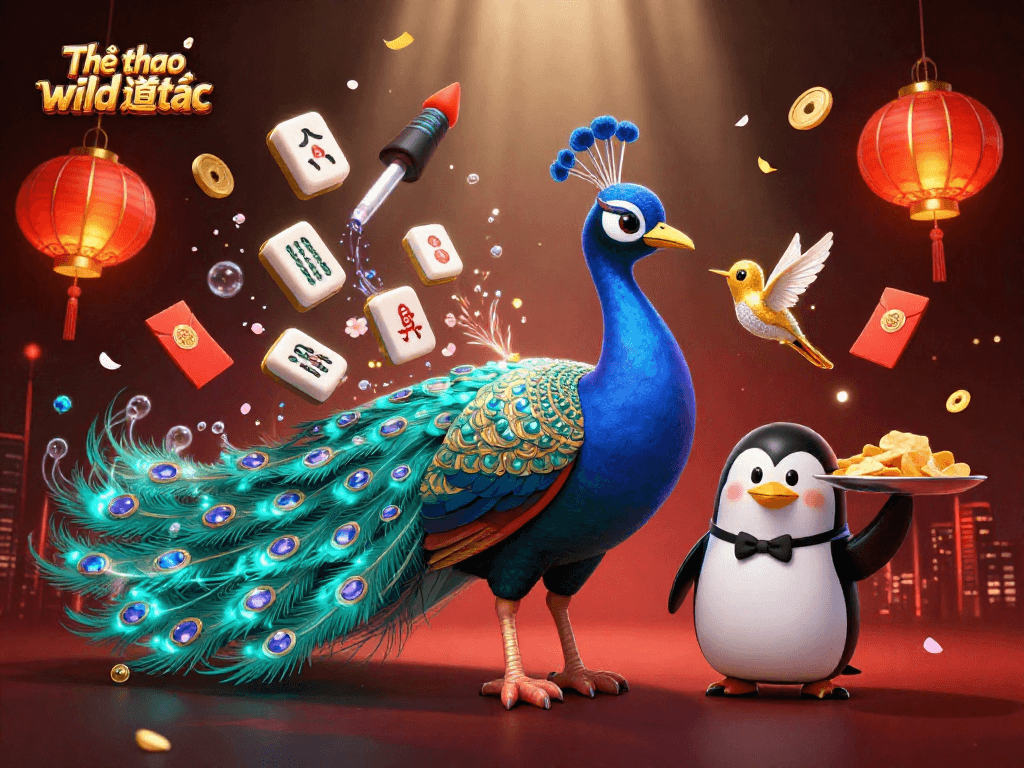 Experience the excitement of Thể thao wild đạo tặc with dynamic characters and vibrant symbols at a colorful casino scene.