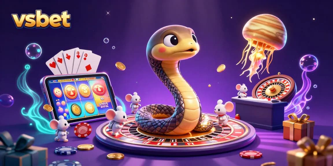 Engage with exciting vsbet gaming adventures featuring a cosmic dealer and playful astronaut mice.
