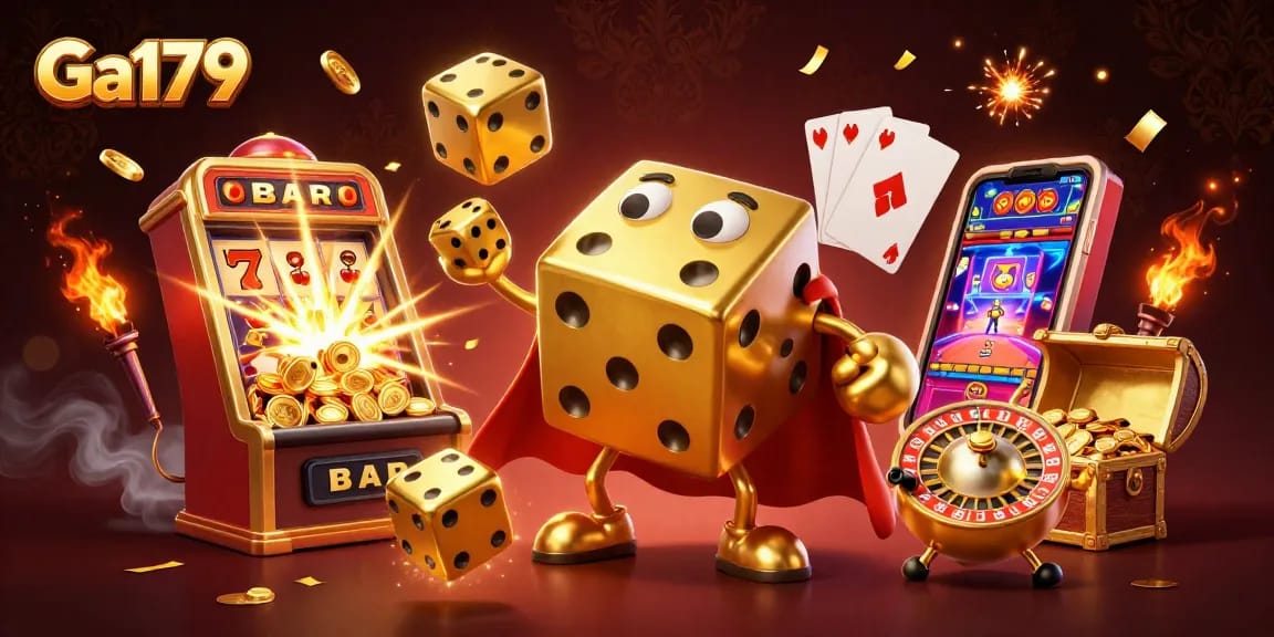 Engage in thrilling game action with Ga179 as the gambling scene bursts with excitement.