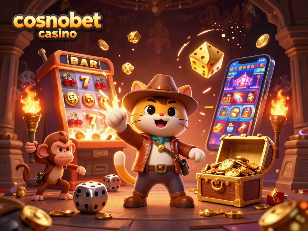 Experience thrilling gameplay with cosmobet casino in a vibrant treasure discovery scene.