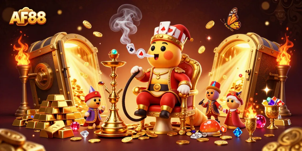 Join AF88 for thrilling poker action amid treasures and 3D cartoon adventure.