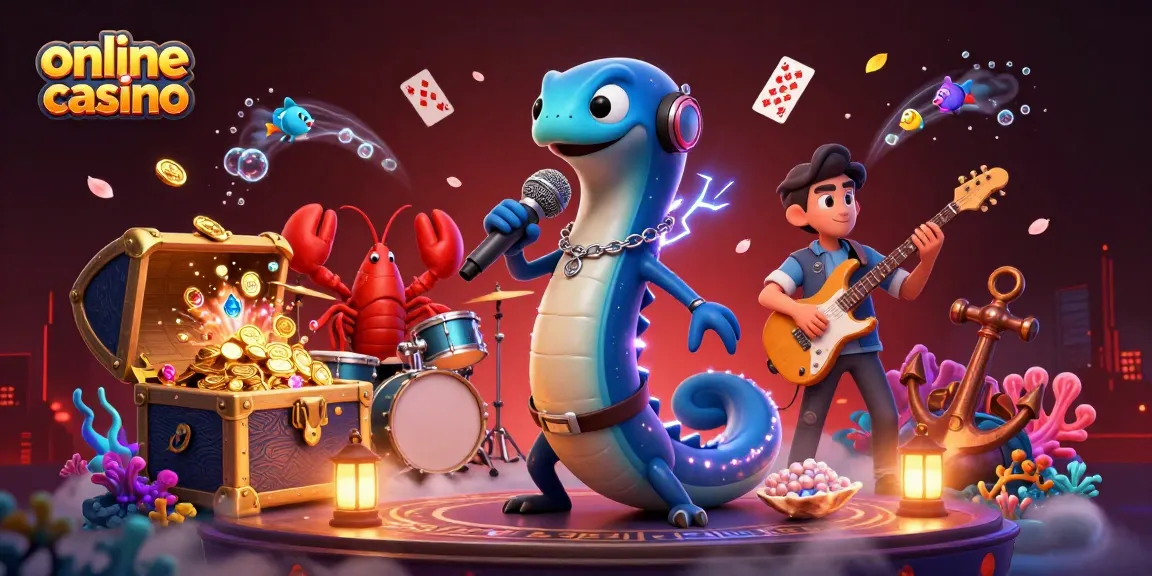 Experience the excitement of an online casino with a vibrant underwater scene featuring colorful characters.