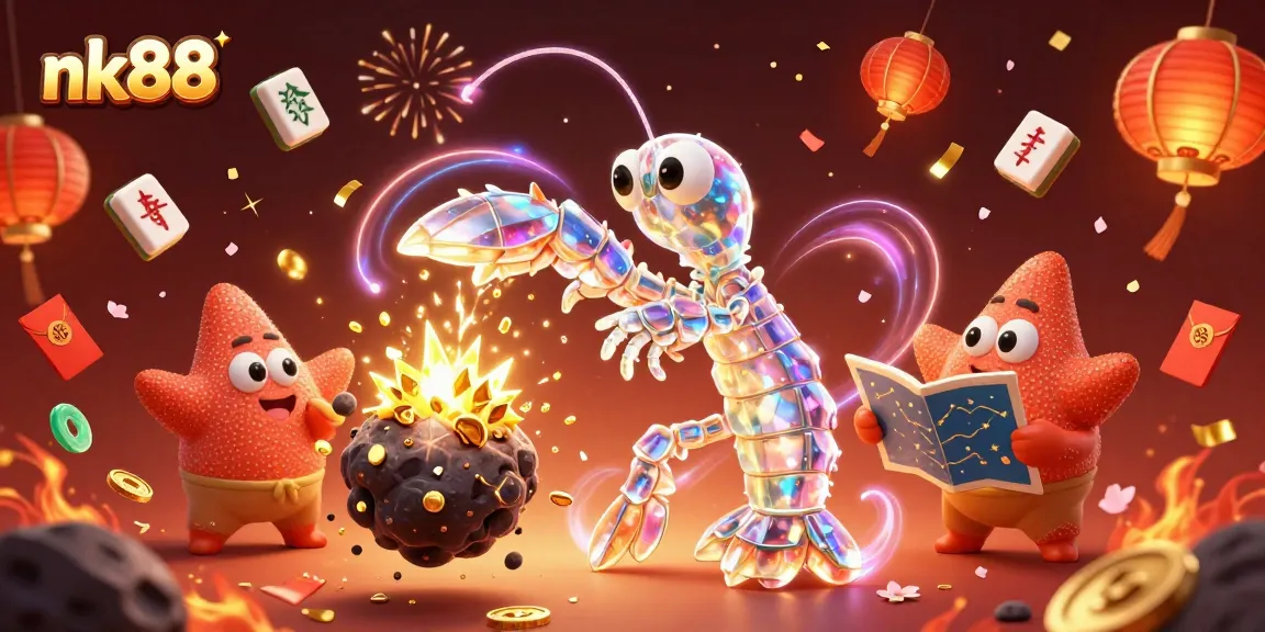 Engage with nk88's vibrant gaming adventure featuring galactic samurai and treasures in a dynamic casino scene.