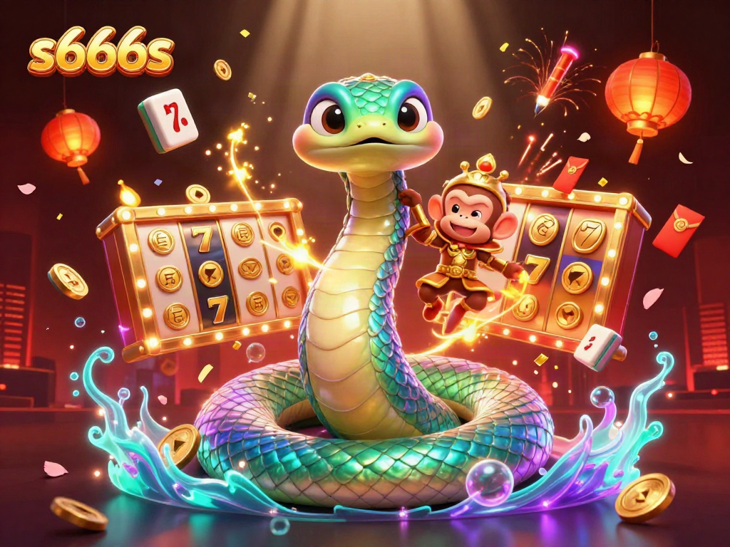 Engage with s666s at the vibrant casino scene featuring colorful characters and lively slot elements