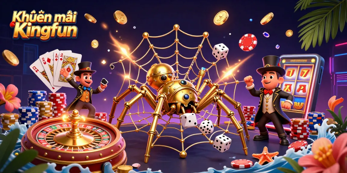 Spin to win with Khuyến mãi Kingfun offers in this captivating casino scene!