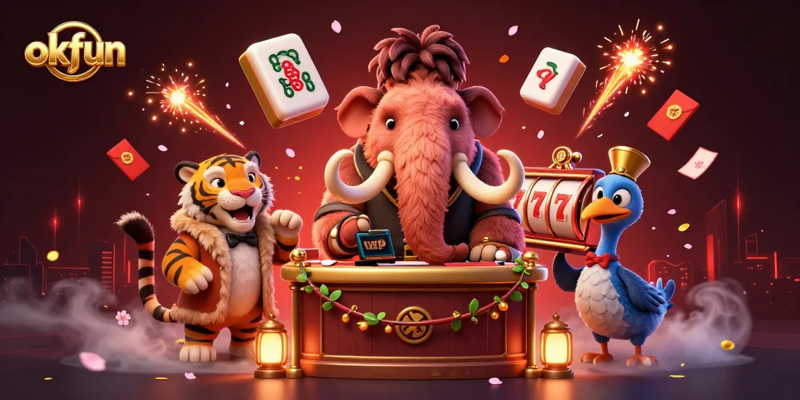 Experience the vibrant world of okfun as animated characters bring online casino joy to life in a colorful setting.