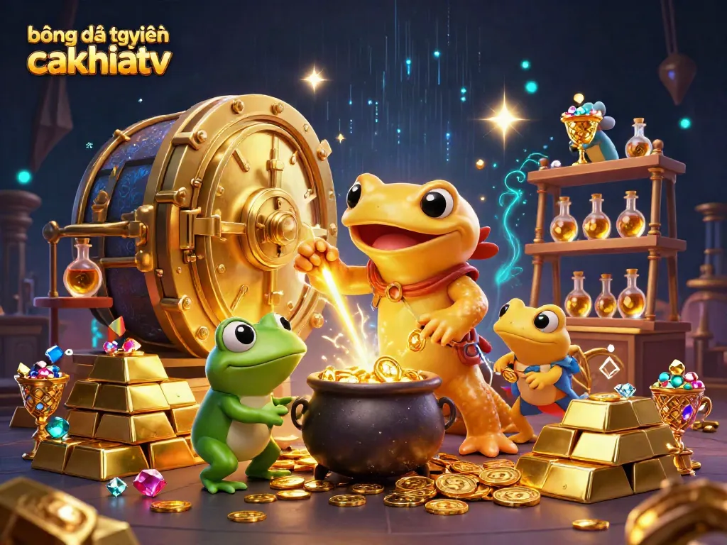Engage with bóng đá trực tuyến cakhiatv's vibrant streaming world, featuring dynamic alchemy, gold coins, and magical effects.