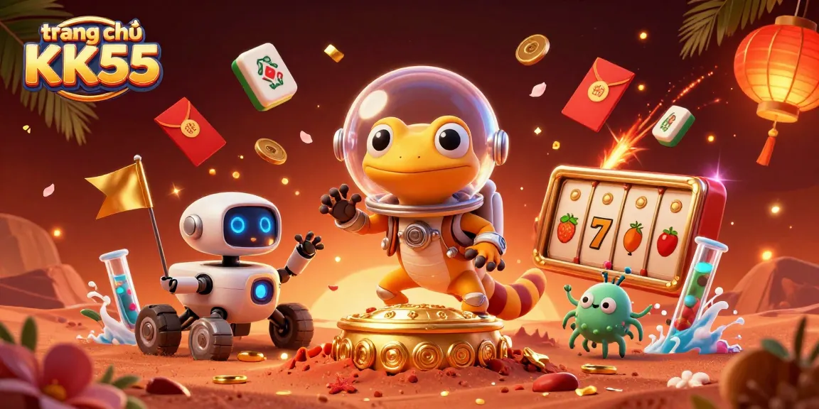 Engage with the thrilling world of trang chủ KK55, featuring dynamic slot elements and vibrant characters.