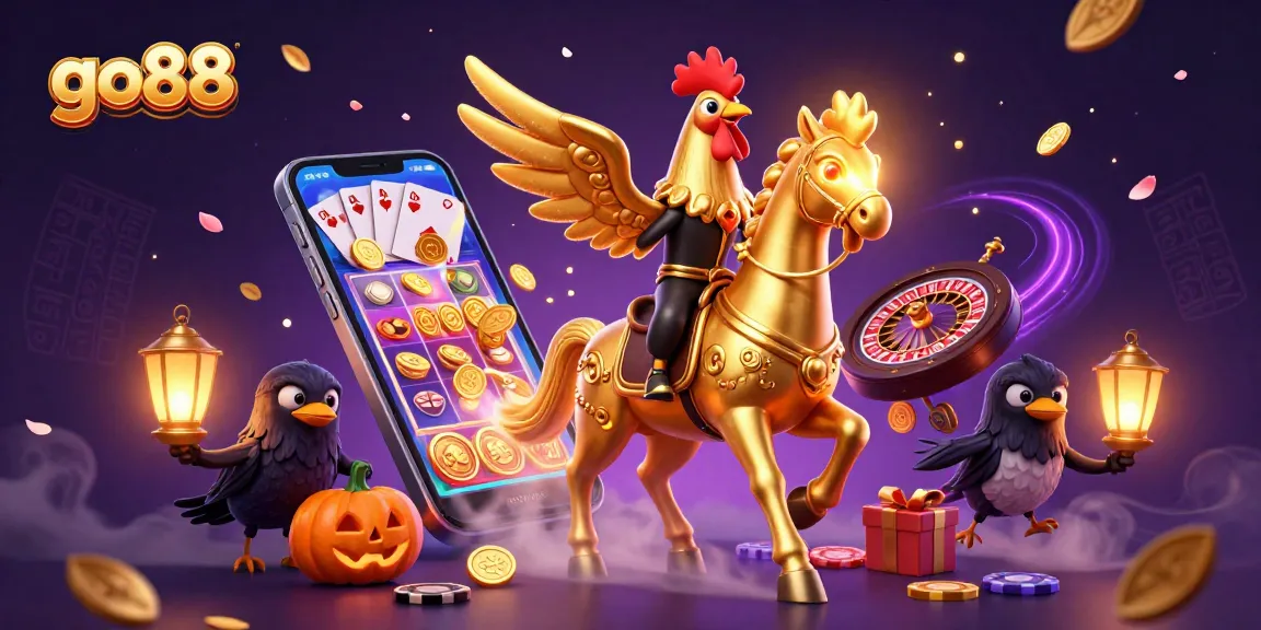 Engage in exciting gameplay at go88 with a vibrant casino scene filled with animated characters and gaming elements.