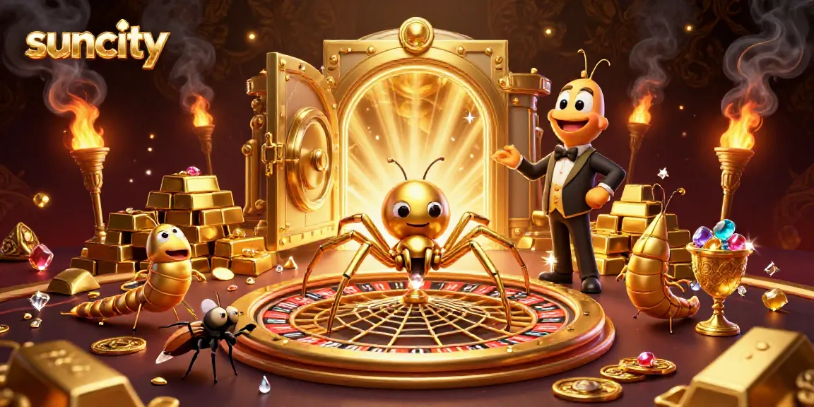 Experience thrilling bets at suncity with a lively roulette-inspired scene and iconic game elements.