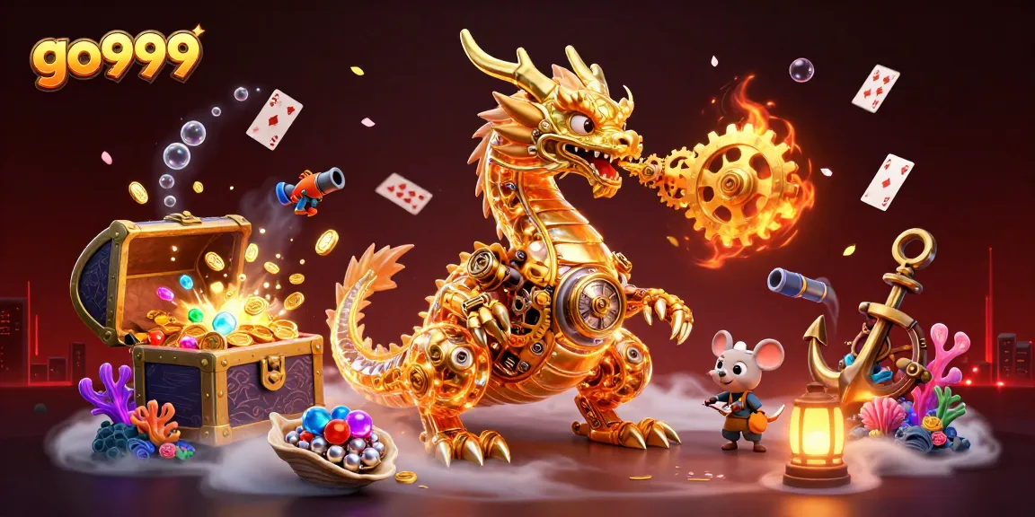 Engage in thrilling gameplay with go999's golden dragon and vibrant casino elements.