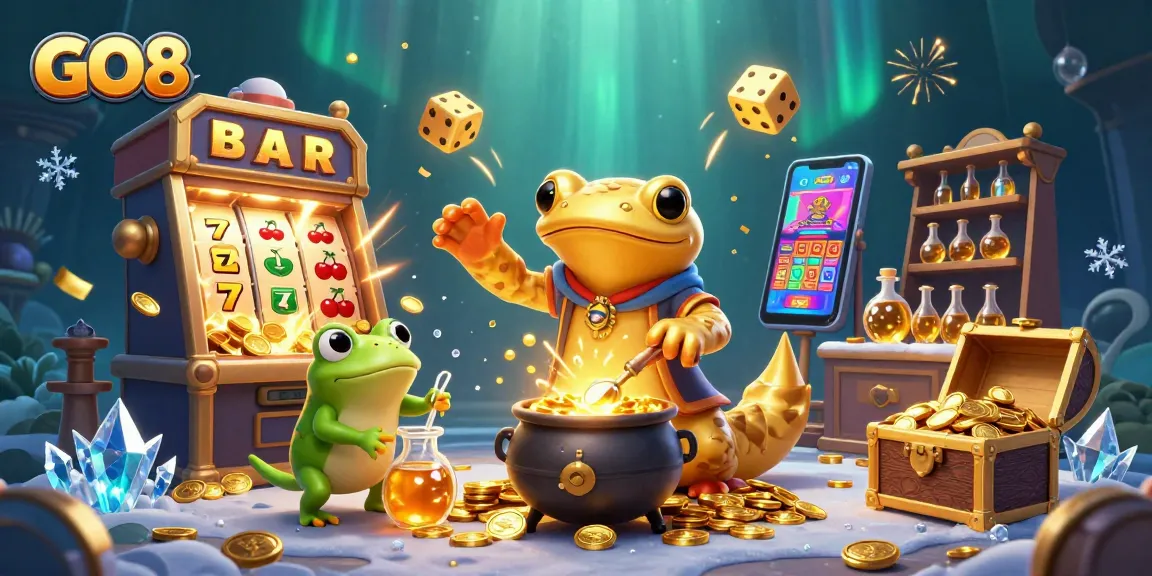 Experience the thrill of GO8 with a golden salamander and exciting casino elements!