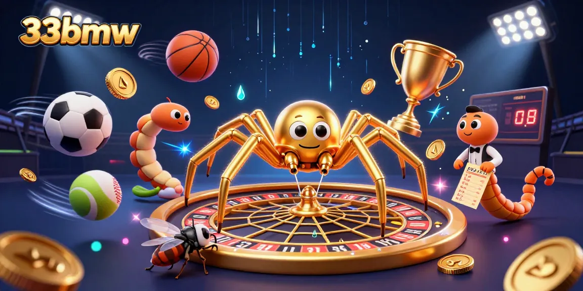 Experience the thrill at 33bmw with a vibrant 3D casino scene showcasing dynamic betting action.