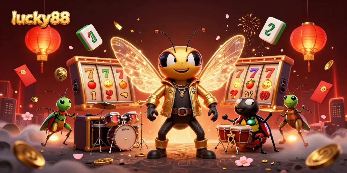 Experience the thrill of lucky88 slots with vibrant 3D casino illustration featuring iconic elements.