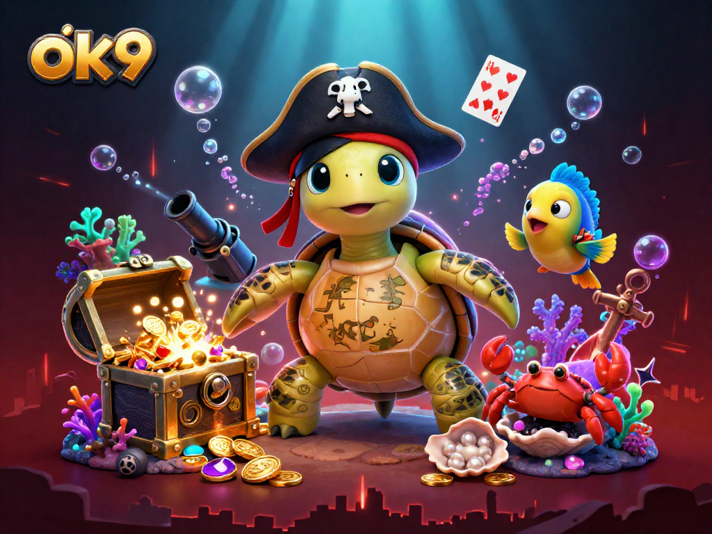 Spin and win at ok9 with a vibrant underwater casino adventure featuring treasure and games.