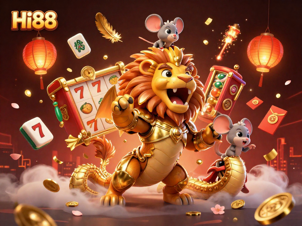Engage with Hi88's thrilling slot reels in a vibrant 3D casino adventure.