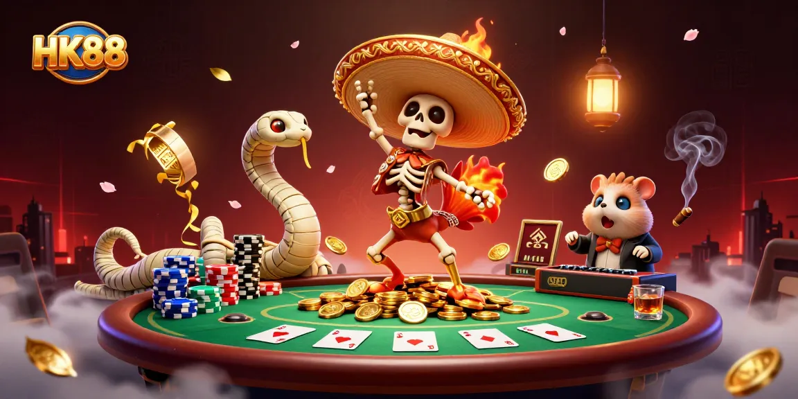 Engage in exciting HK88 casino gaming with colorful characters and vibrant gaming elements.