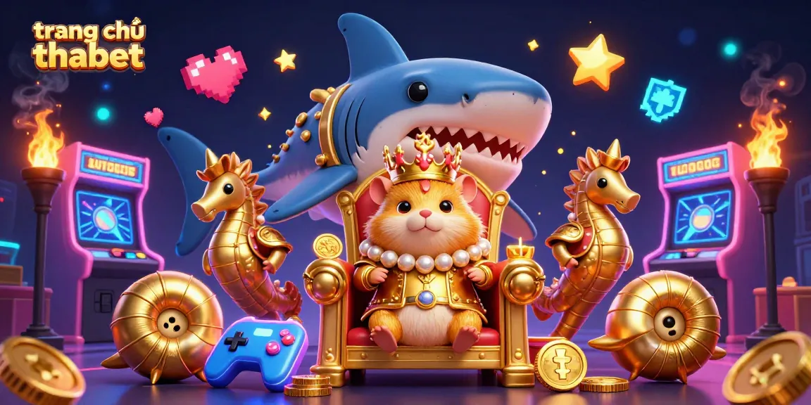 Engage in exciting gameplay on trang chủ thabet with vibrant casino-themed elements featuring a golden hamster king.