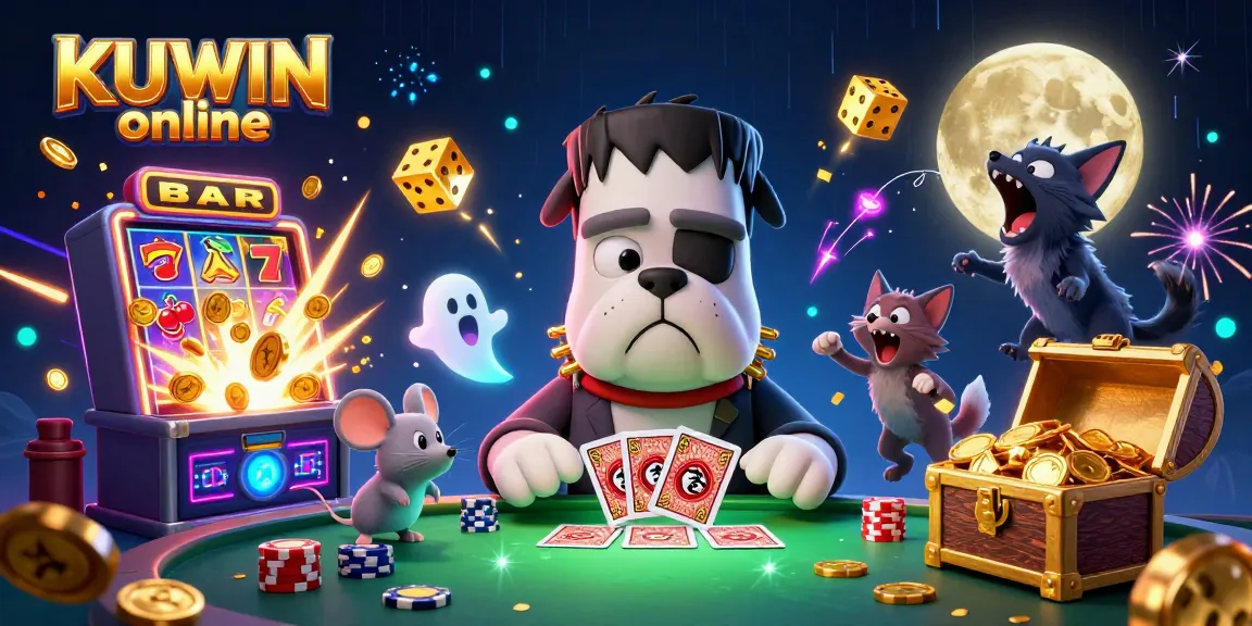 Engage in thrilling gameplay with KUWIN online featuring unique characters and vibrant casino elements.