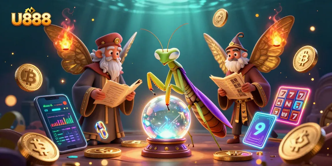 Experience U888's mystical casino with a fortune teller, moth librarian, and crypto elements.