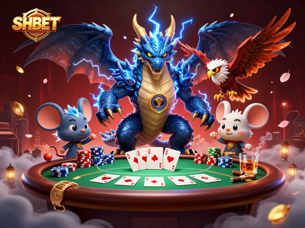 Experience thrilling moments at SHBET with an electrifying poker scene and captivating characters.