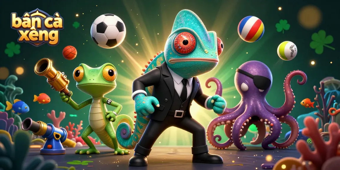 Bắn cá xèng scene featuring vibrant underwater action with dynamic characters and exciting game elements.