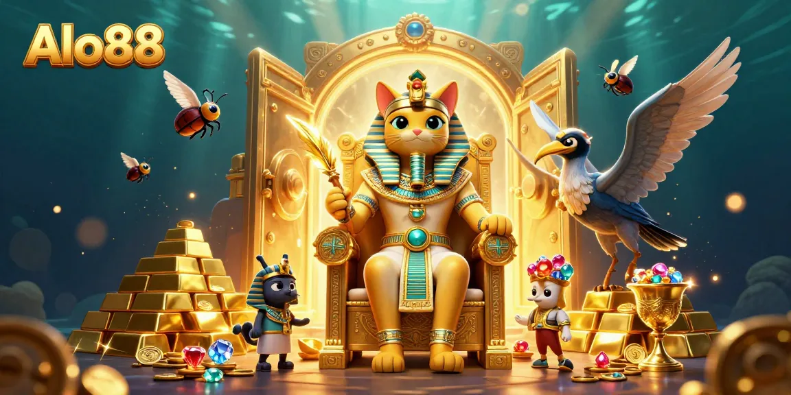 Experience winning at Alo88 with captivating 3D casino elements and vibrant treasures.