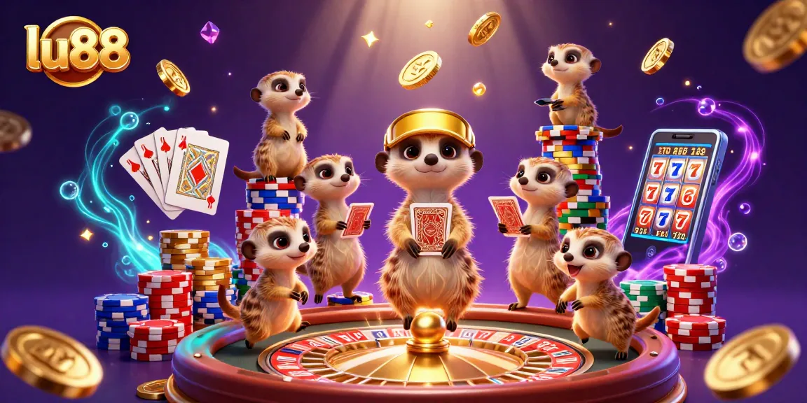 Win big at lu88 with lively meerkats managing a vibrant casino scene!