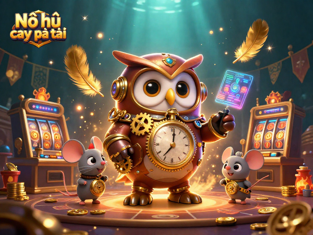 Nổ hũ cây phát tài activates exciting slot wins with vibrant characters and dynamic casino elements.