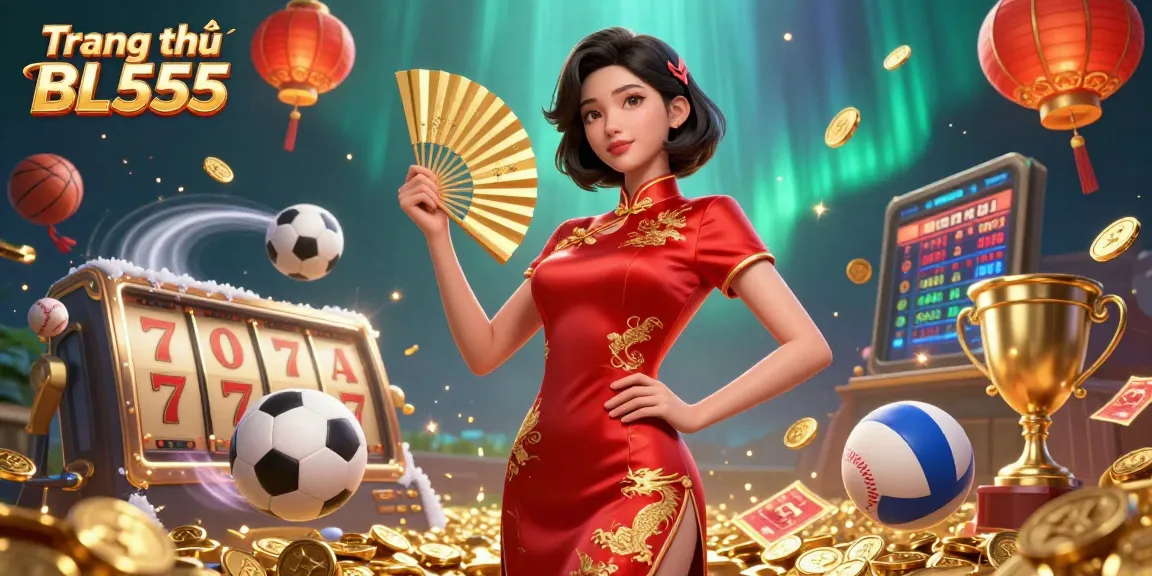 Engage with the vibrant world of Trang chủ BL555 through this captivating 3D illustration featuring immersive gambling elements.