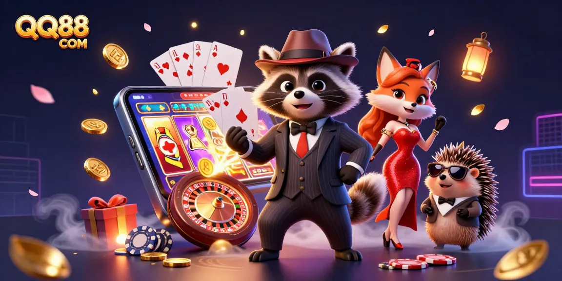 Experience exciting gameplay with QQ88 COM, surrounded by vibrant casino action and winning strategies.