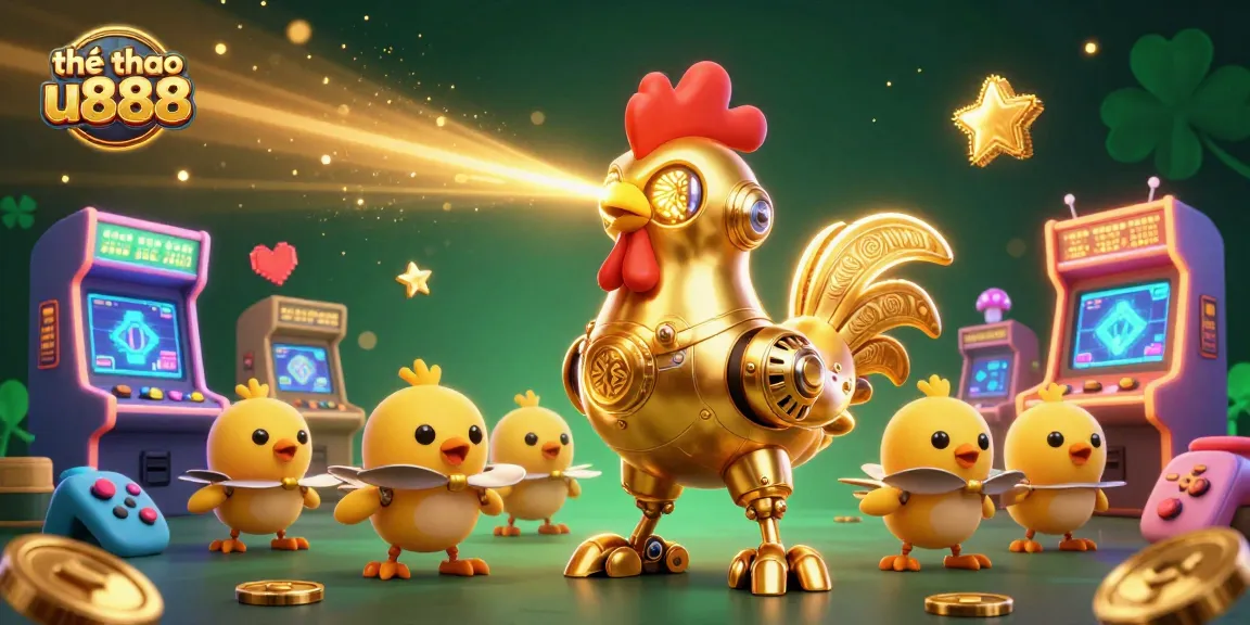 Engage in thể thao u888 with vibrant 3D characters and dynamic gaming elements illustrating a gold-themed casino experience.