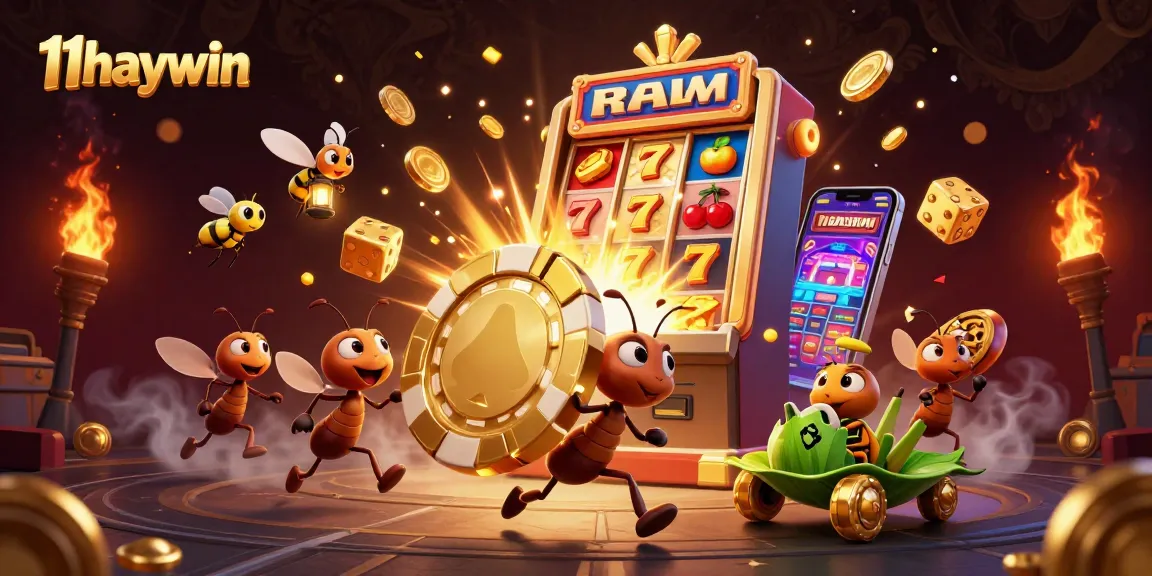 Engage with 11haywin's vibrant casino world through thrilling heist adventures with ants and treasure!