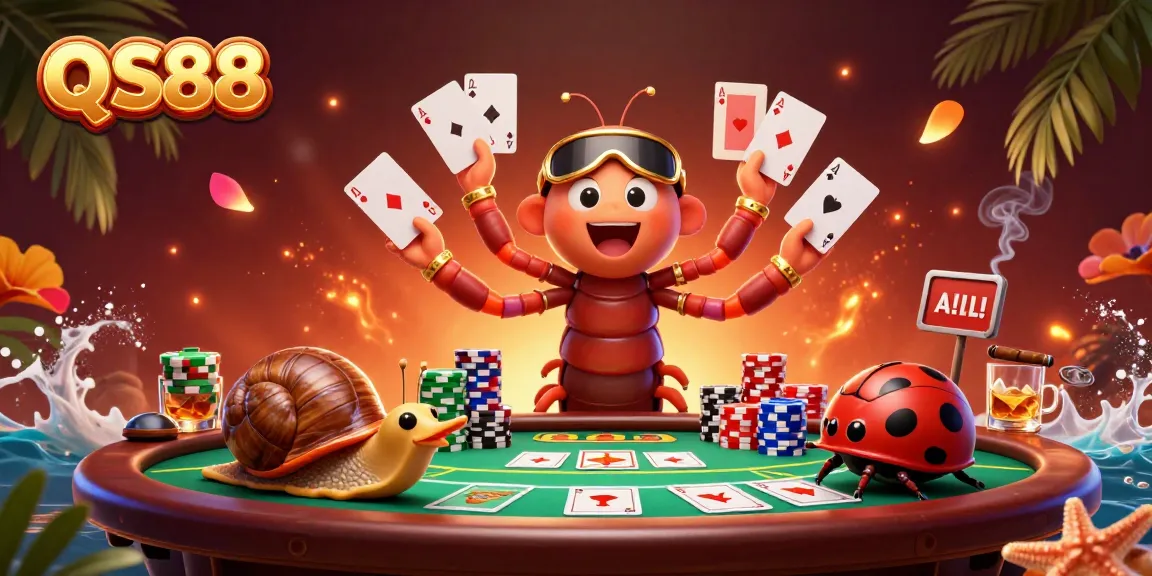 Join the excitement at QS88 with our 3D cartoon casino dealer showcasing poker fun!