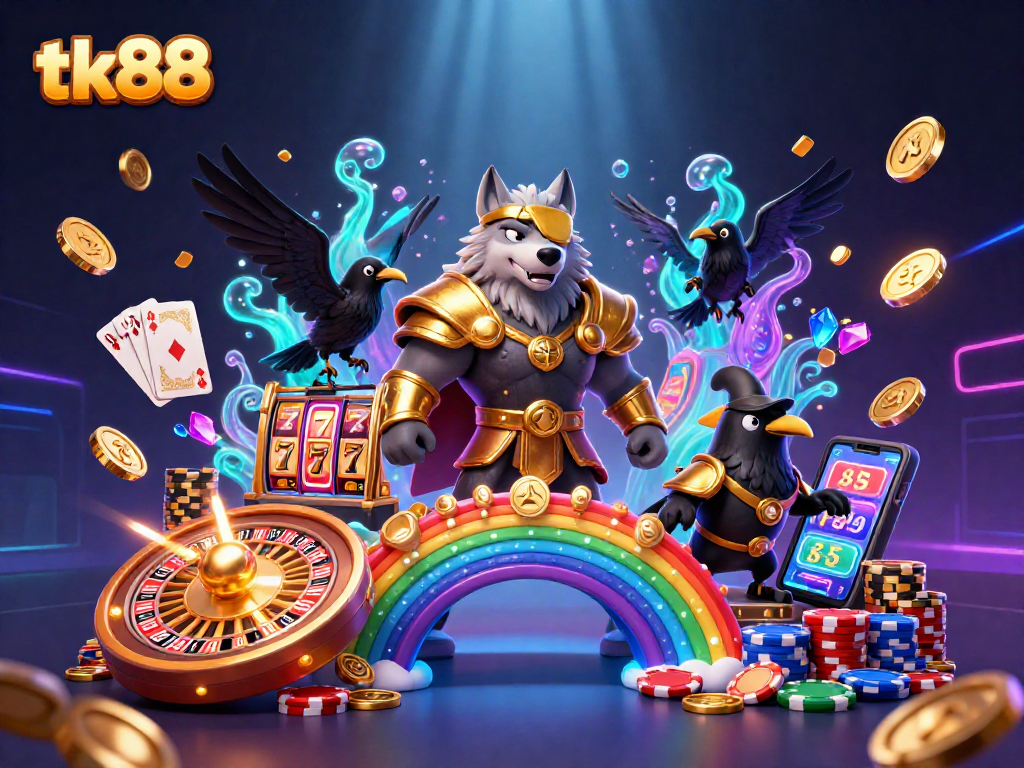 Experience thrilling wins at tk88 with a Norse-inspired gaming journey showcasing slots and casino elements.
